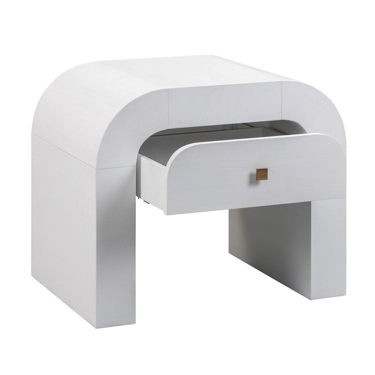 TOV Furniture Modern Hump White Nightstand TOVB44074