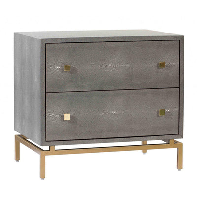 TOV Furniture Modern Pesce Shagreen Nightstand TOVD44015