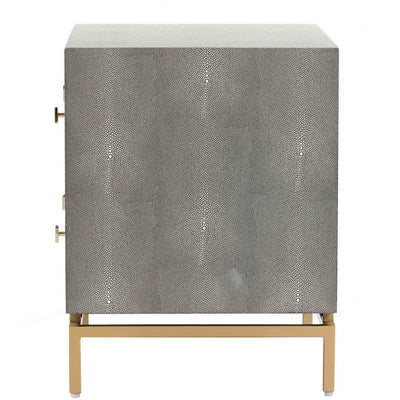 TOV Furniture Modern Pesce Shagreen Nightstand TOVD44015