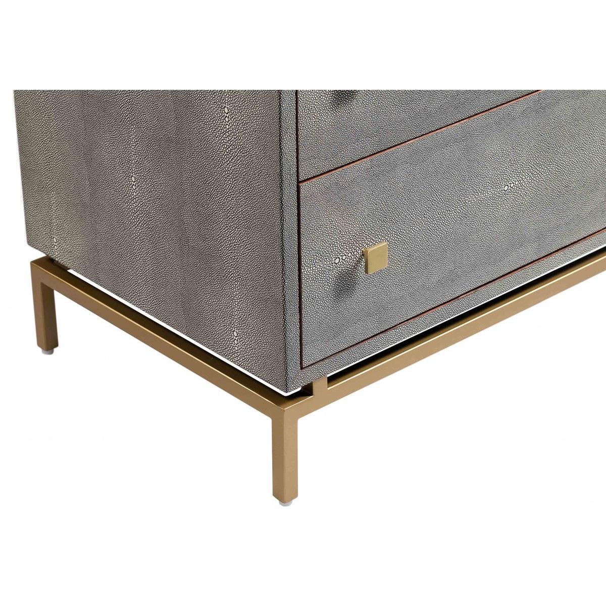 TOV Furniture Modern Pesce Shagreen Nightstand TOVD44015