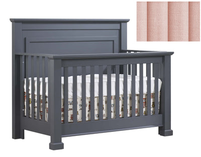 Natart Taylor 5-in-1 Convertible Crib with Tufted Panel