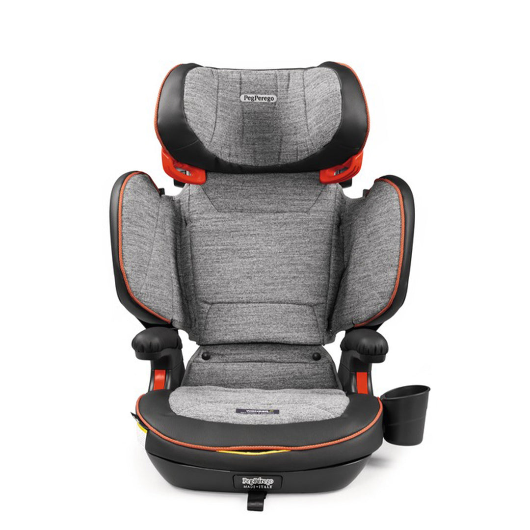 peg perego car seat cup holder Peg Perego Viaggio Shuttle Plus 120 High Back Car Seat Booster Wonder Grey