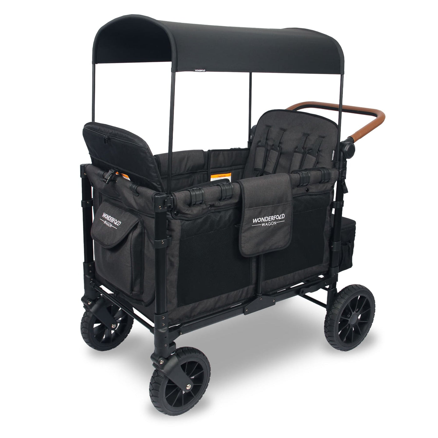 Wonderfold Wagon W4 Luxe Quad Stroller Wagon (4 Seater) - Black