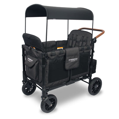 Wonderfold Wagon W4 Luxe Quad Stroller Wagon (4 Seater) - Black