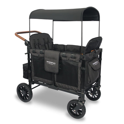 Wonderfold Wagon W4 Luxe Quad Stroller Wagon (4 Seater) - Black