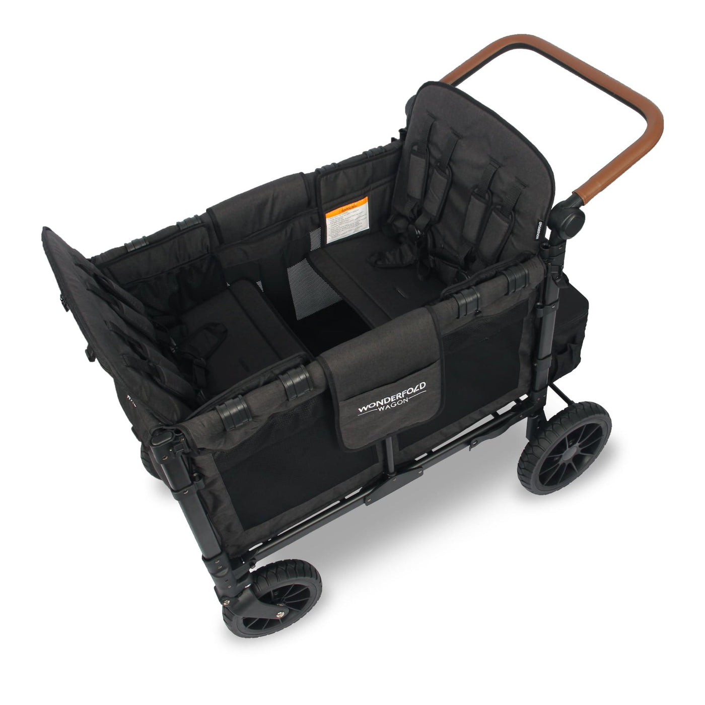 Wonderfold Wagon W4 Luxe Quad Stroller Wagon (4 Seater) - Black