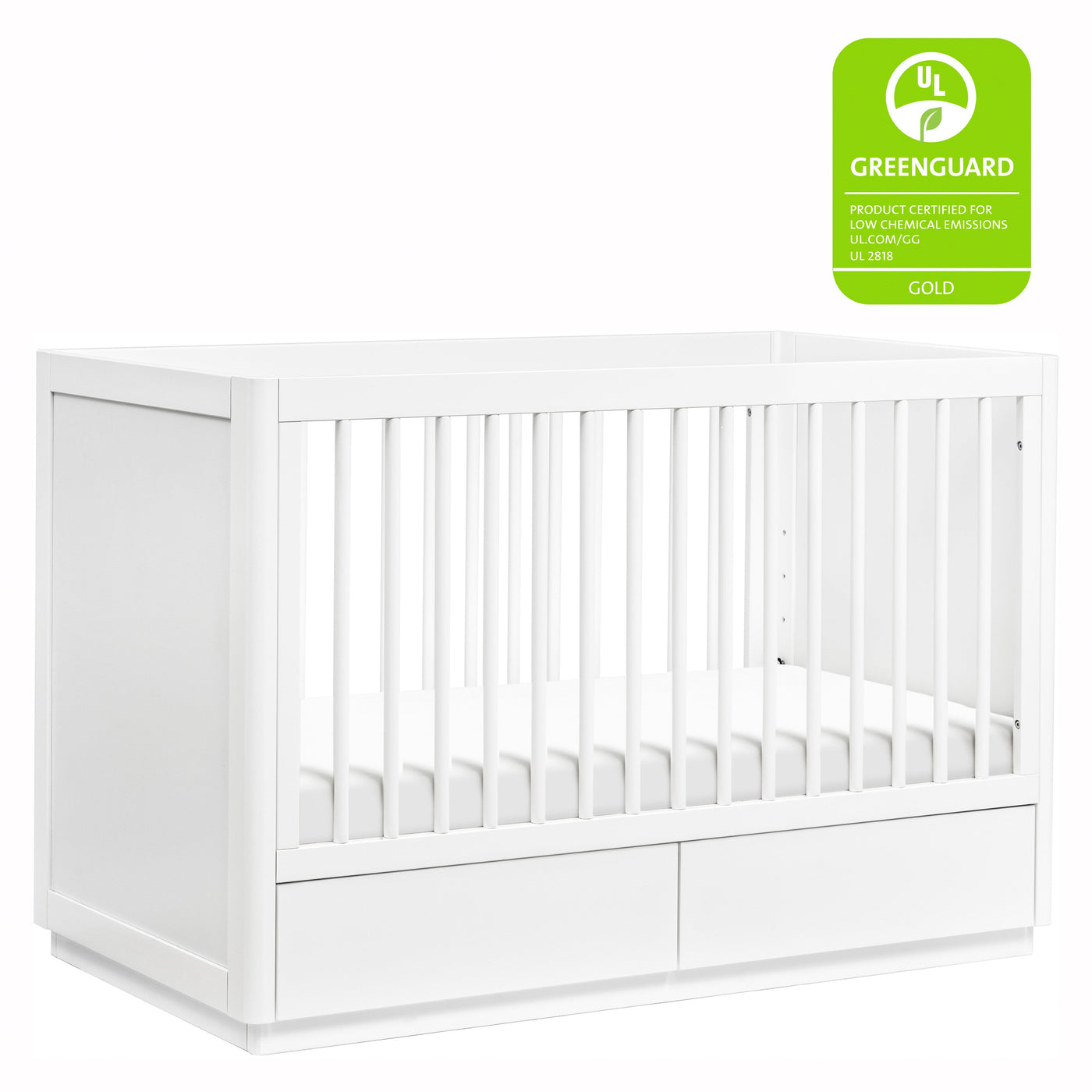 Bento 3 in 1 Convertible Storage Crib with Toddler Bed Conversion Kit