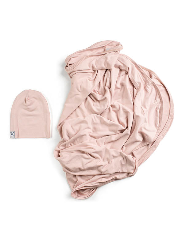 Jacqueline & Jac Blush Beanie & Blanket Set