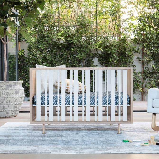 Nursery Works Novella Crib Stained Ash / Ivory