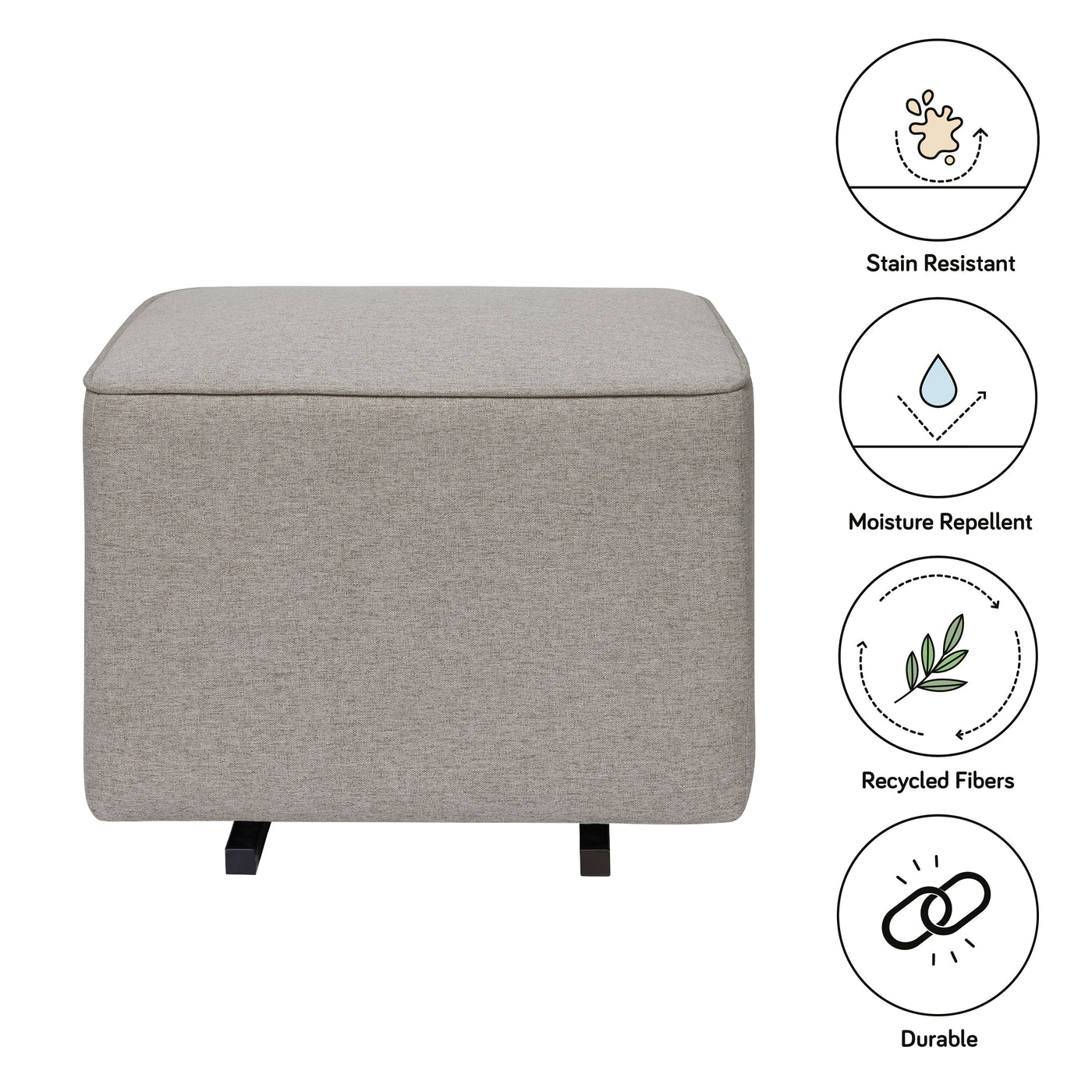 Babyletto Kiwi Gliding Ottoman - Performance Fabric