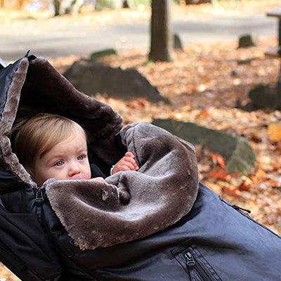 7 A.M. Enfant WaxedPod Stroller and Car Seat Footmuff, Convertible into a Single Panel Cover (Waxed, Small/Medium)