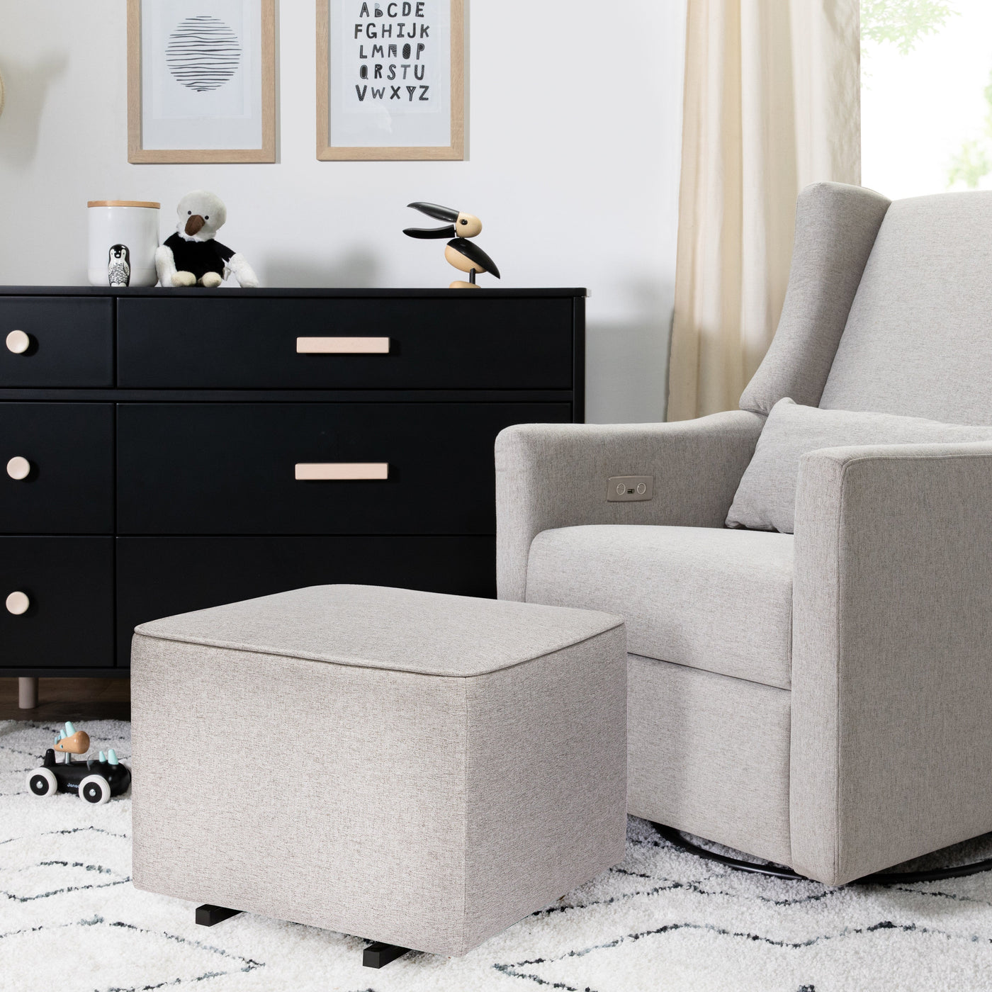Babyletto Kiwi Gliding Ottoman - Performance Fabric