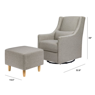 Babyletto Toco Swivel Glider and Ottoman - Performance Fabric