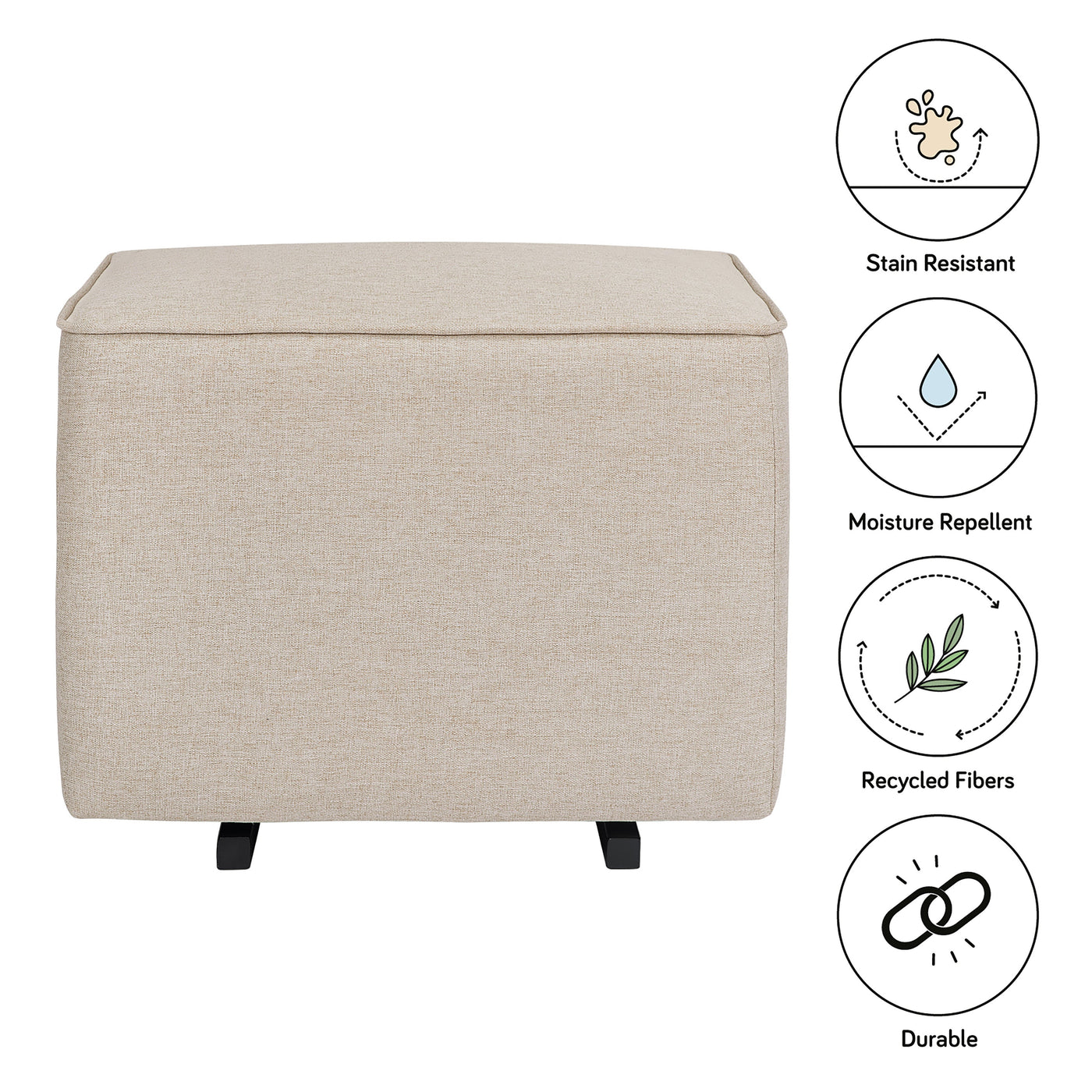 Babyletto Kiwi Gliding Ottoman - Performance Fabric