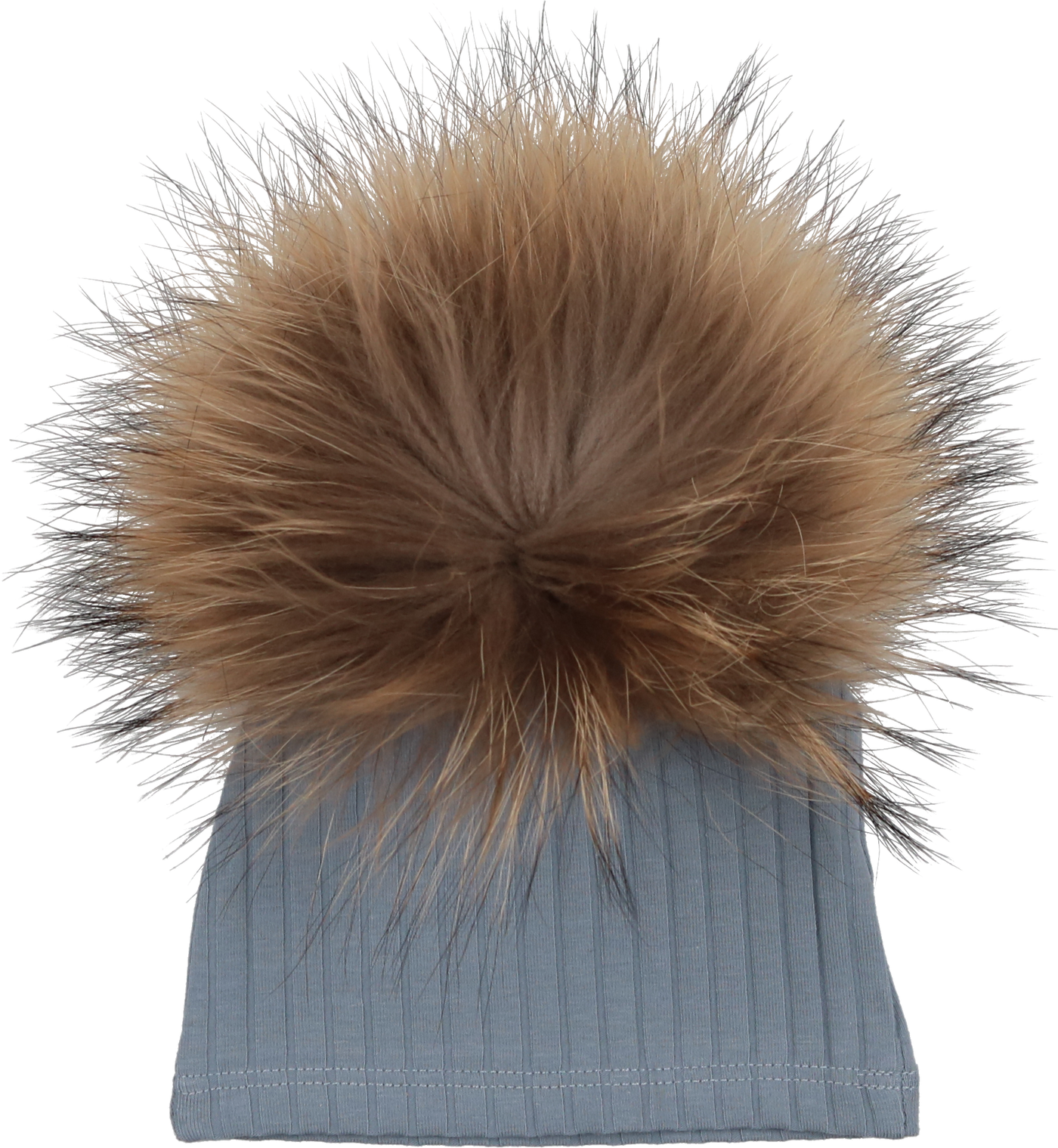 PIPED RIBBED BEANIE WITH POM