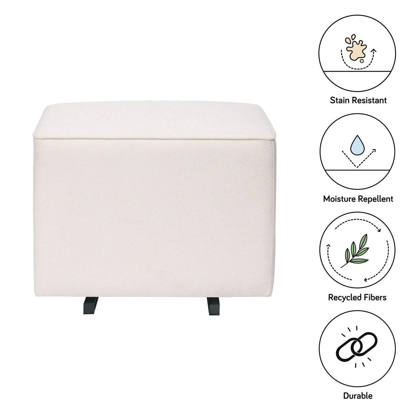 Babyletto Kiwi Gliding Ottoman - Performance Fabric