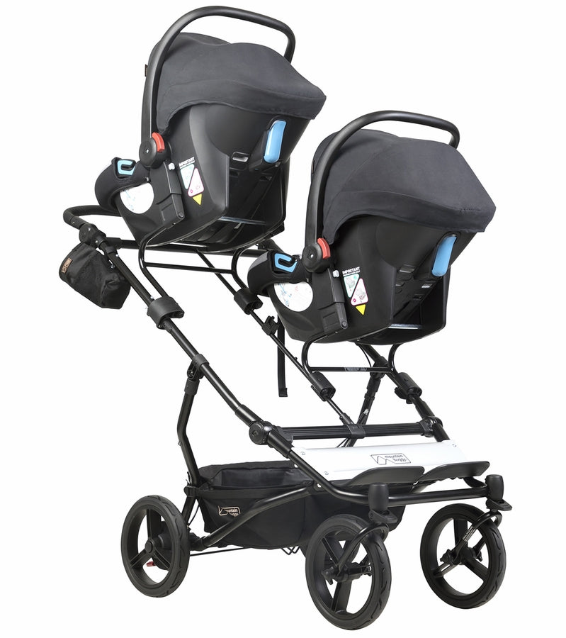 Mountain Buggy Duet Luxury Stroller with Satchel Bag Clips