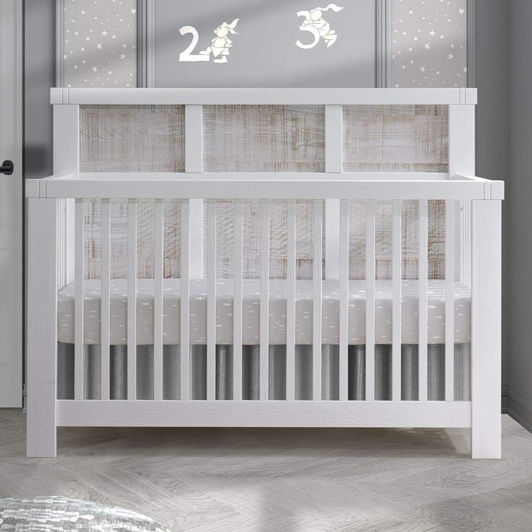Rustico Moderno "5in1" Convertible Crib in White/Owl