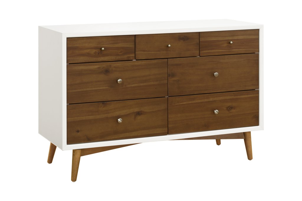 Babyletto Palma 7Drawer Double Dresser Warm White/Natural