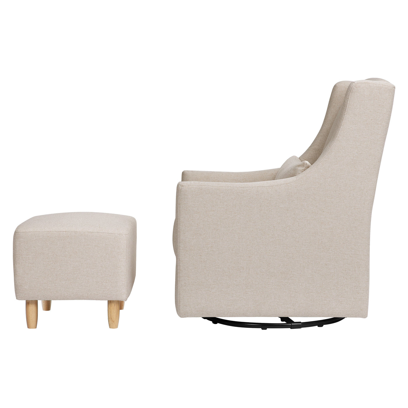 Babyletto Toco Swivel Glider and Ottoman - Performance Fabric