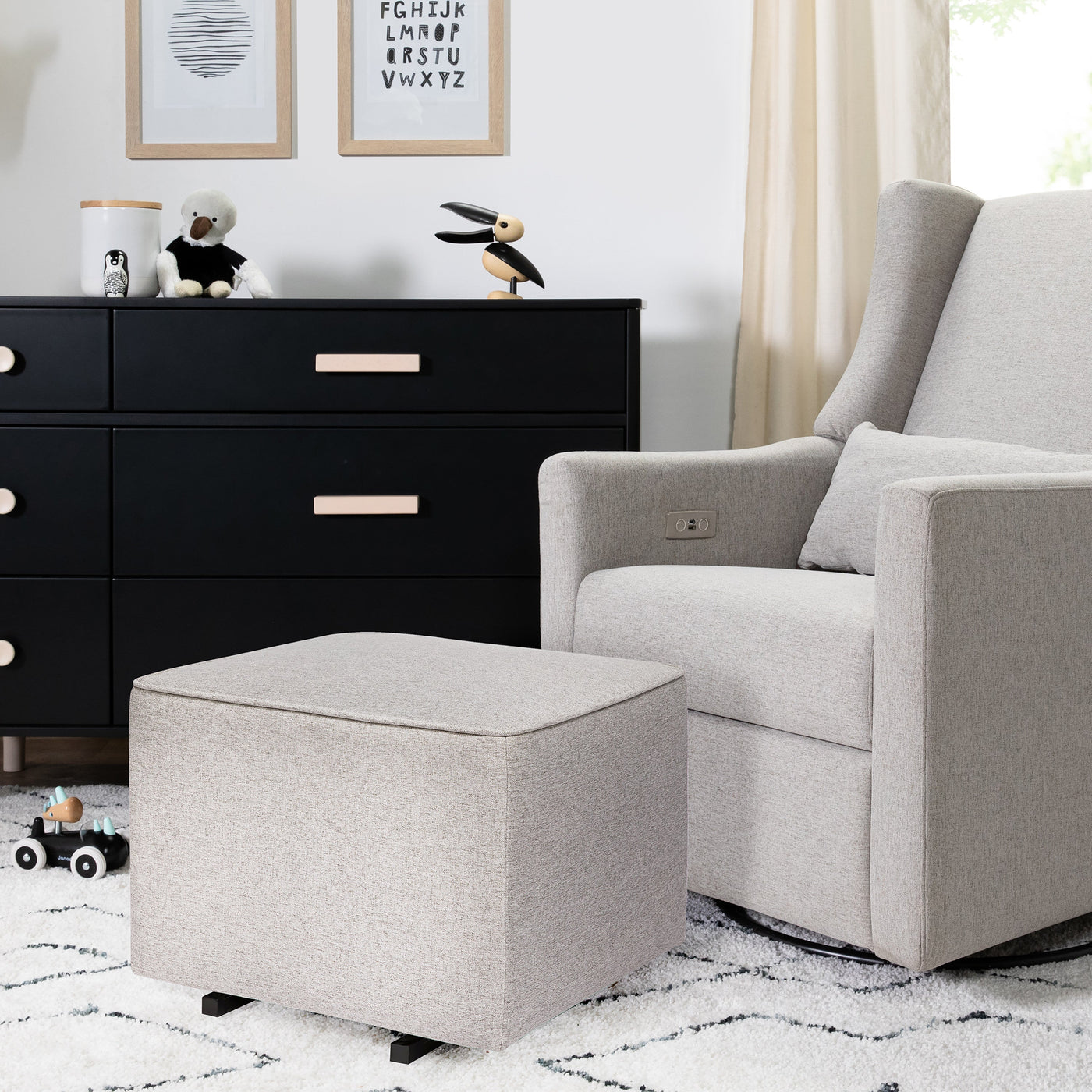 Babyletto Kiwi Gliding Ottoman - Performance Fabric