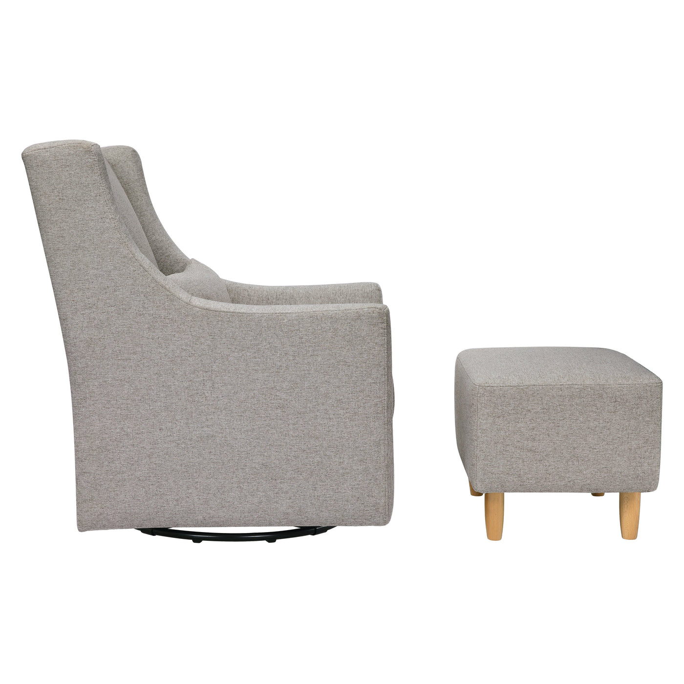 Babyletto Toco Swivel Glider and Ottoman - Performance Fabric