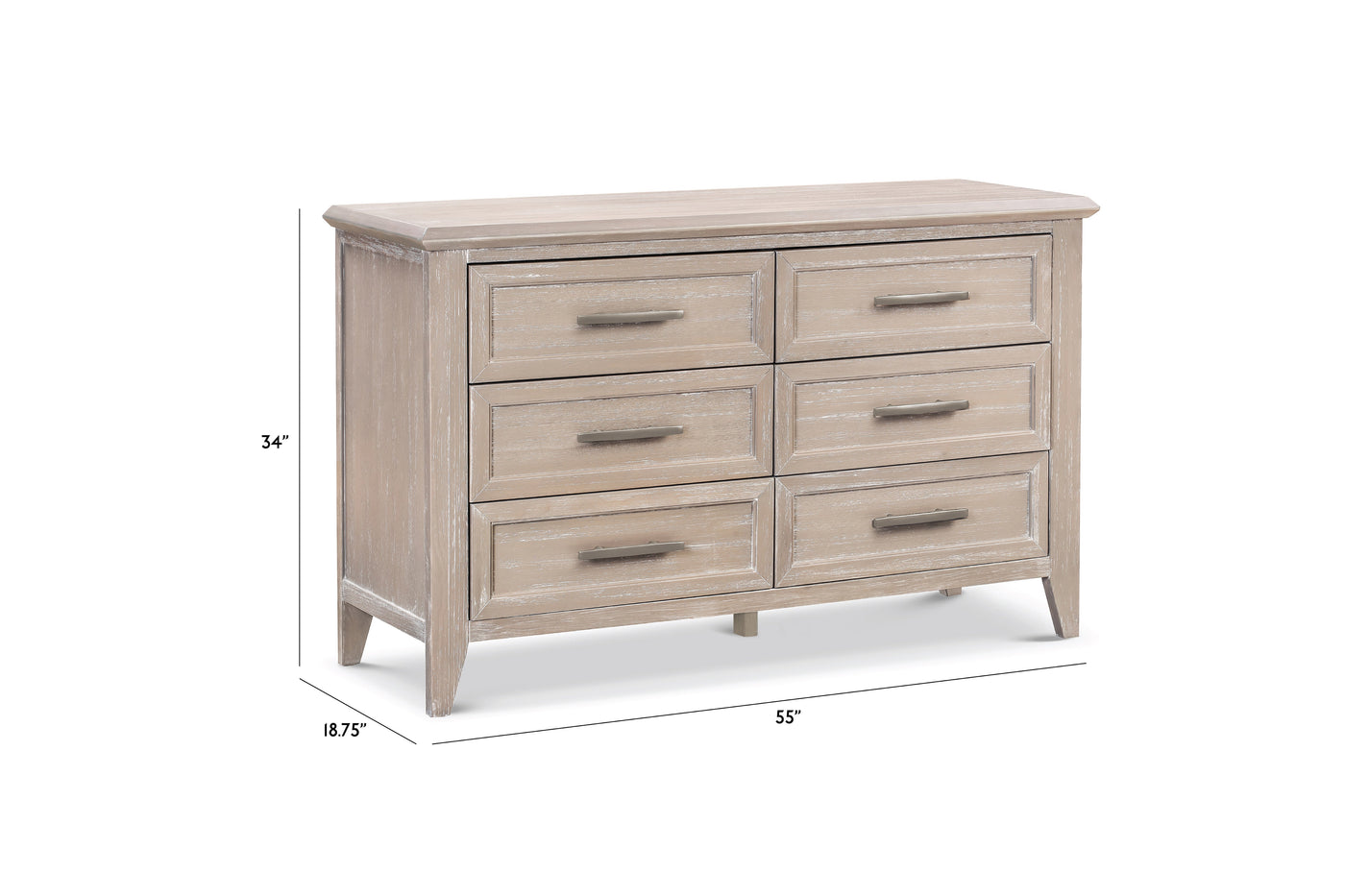 Monogram Beckett 6 Drawer Double Dresser in Sandbar