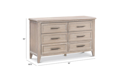 Monogram Beckett 6 Drawer Double Dresser in Sandbar